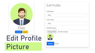 Update Profile Image Using PHP amp MySQL  Edit Profile Picture Using Database [upl. by Vocaay]