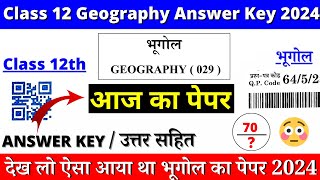 class 12 geography paper 2024  class 12 geography paper 2024 answer key  12th geography paper 2024 [upl. by Samaria425]