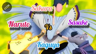 NARUTO SASUKE SAKURA VS KAGUYA FULL FIGHT [upl. by Zoes302]