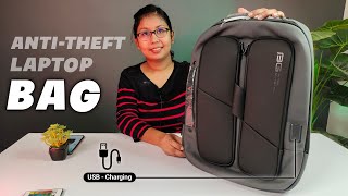 Best Office Bag  BANGE Water Resistant AntiTheft Unisex Travel Laptop Backpack with USB Charging [upl. by Trocki278]