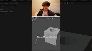 Make A Hole In Blender  Beginner Tutorial blender3d [upl. by Avid]
