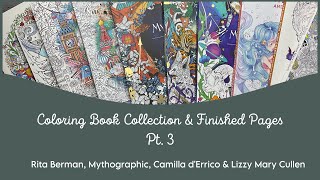 Coloring Book Collection and Finished Pages Pt 3 [upl. by Long596]