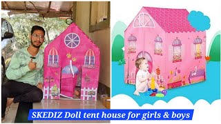 Flipkart shopping  SKEDIZ Doll tent house for girls amp boys  Unboxing amp Assembling  Aananta Kalan [upl. by Smukler387]