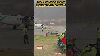 World Dangerous Airport lukla nepal Run way only 600mtrs subscribe yatra support knowledge [upl. by Ylicis]