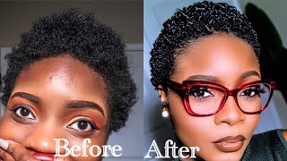 HOW TO DEFINE CURLS ON 4B4C SHORT NATURAL HAIR DETAILED NATURAL HAIR HOW [upl. by Belcher]