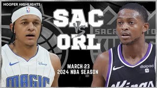 Sacramento Kings vs Orlando Magic Full Game Highlights  Mar 23  2024 NBA Season [upl. by Kentigera191]