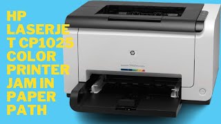 hp laserjet cp1025 color printer jam in paper path [upl. by Aninat809]