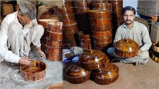 Fascinating Way of Making Wooden Hotpot  Kitchen Utensils [upl. by Zahara]