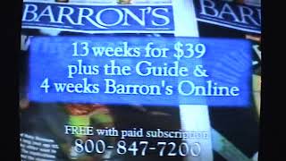 2001 barrons magazine commercial online 8008477200 stocks bonds [upl. by Niran596]