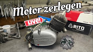 Zündapp 27825 LA zerlegen LIVE  Kradstream [upl. by Ylera]