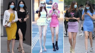 Hottest Street Girls Fashion Style  Beautiful Chinese girls  street fashion china 2024 EP1119 [upl. by Murvyn]