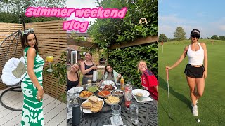 Summer weekend vlog Mini Micas haul golf date spritz party amp big fat brunch [upl. by Joye]