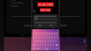 Airtel 500 SMS any number jd sms airtel [upl. by Aynnat]