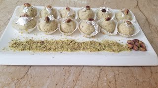 pistachio and coconut ladoo recipeeasy coconut ladoo recipe [upl. by Marget]