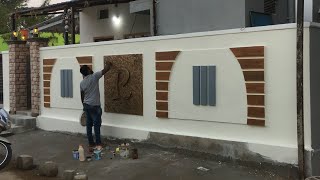 compound wall design ideas  boundary wall design  new compound wall design ideas 2021 [upl. by Rosena]