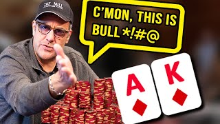 Brad Garrett HECKLES the Pros  Poker Hand of the Day presented by BetRivers [upl. by Neemsay]