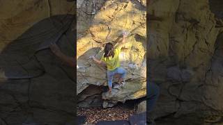 Standard deviation V6  Rocktown bouldering GA climbing [upl. by Ettebab]