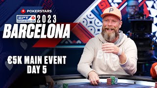 EPT BARCELONA 2023 €5K MAIN EVENT – DAY 5 ♠️ PokerStars [upl. by Sybyl]