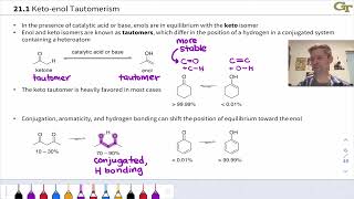 KetoEnol Tautomerism [upl. by Oster]