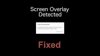 How to Fix Screen Overlay Detected Error on Android 601 Marshmallow 2016 [upl. by Aelem]