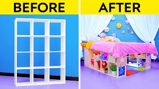 CUTE ROOM MAKEOVER FOR KIDS  Secret Room Under the Bed Cool DIY Ideas and Tricks by 123 GO [upl. by Aivilys]