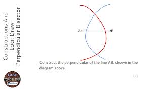 Constructions And Loci Draw Perpendicular Bisector From a Line Grade 4  OnMaths Revision [upl. by Seravat]