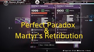 Destiny 2 focusing 99 Engrams for god roll perfect paradox and Martyrs retribution [upl. by Feinberg799]