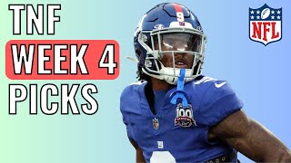 DRAFTKINGS THURSDAY NIGHT FOOTBALL WEEK 4  DFS PICKS [upl. by Tikna]