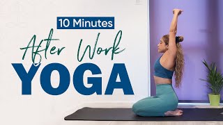 Relaxing 10 Minute Yoga After Work Yoga For Shoulders Neck and back Pain [upl. by Nasah]