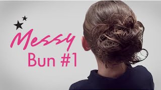 How to Make a Messy Bun 1  Cute Girls Hairstyles [upl. by Karli842]