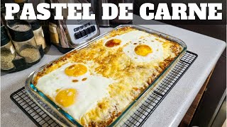 PASTEL de CARNE 🥩 con huevos y queso gratinado 🧀  William Priets [upl. by Juline]