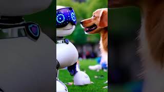 Robot Dog Meet The Retriever 😇 robot ai dog retriever pets shorts [upl. by Llenrahc]