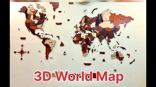 Stunning 3D World Map Wall Art  Perfect Home Decor Inspiration  Malayalam [upl. by Vina]