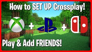 How to CROSSPLAY in Minecraft Bedrock Edition PS4 Xbox PC Phone amp Switch  Play amp Add Friends [upl. by Pollux920]