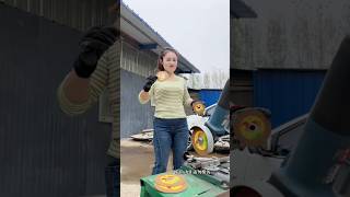 100angle grinder slicing Save time effort and manpower when opening and sliding Do not imitate [upl. by Yael]