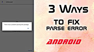 How To Fix Parse Error FIX THERE WAS A PROBLEM PARSING THE PACKAGE [upl. by Eerat]