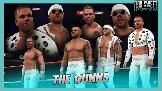 WWE 2K23 The Gunns ASS BOYS‼️ Entrance Top Moves Signatures Finishers amp Victory Motion [upl. by Arlo]