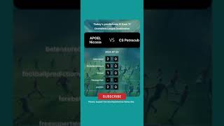 APOEL Nicosia vs CS Petrocub Today Prediction football predictions bettingtips [upl. by Ecienaj135]