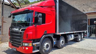 Scania P 310 8x2 2017 Baú 920 mts [upl. by Alleber341]