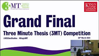 Three Minute Thesis 3MT Grand Final 2024  Kings College London [upl. by Euqinue]