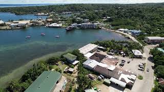 Drone Aerial video of the beautiful Colonia town in the State of Yap FSM [upl. by Tyson685]