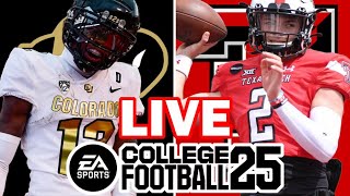 Colorado at Texas Tech  11924 Simulation EA College Football 25 [upl. by Airec]