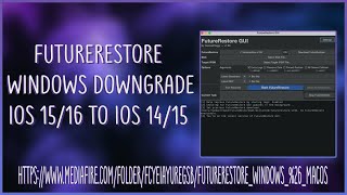 Futurerestore Windows downgrade iOS 1516 to iOS 1415  Futurerestore Downgrade Windows Full  2022 [upl. by Ho266]