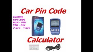 Vehicle Pincode Calculator VPC100 Incode  Outcode Login [upl. by Gaudet]