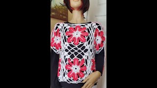 Crochet blusa 🥰Facil y rapido crochet yarn youtube [upl. by Navek]