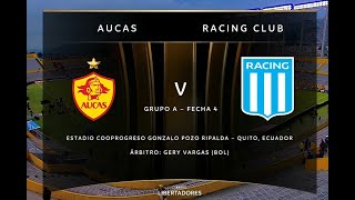 Aucas Vs Racing Club 12 Fecha 4 Copa Libertadores 2023  Transmisión completa [upl. by Buehrer663]