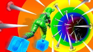 HARDER THAN CIZZORS DEATH RUN 1v1 Impossible Rainbow Fortnite Slide Challenge [upl. by Nylkcaj]