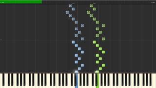 Hanon exercise 22 100 and 40 speed with fingering  Synthesia [upl. by Etteroma227]