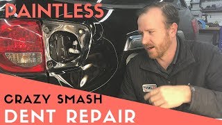 Crazy Smash Paintless Dent Repair How To  Athens Georgia [upl. by Anitreb]