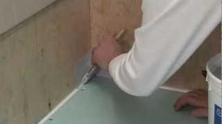 Wet room installation video  Tanking the floor [upl. by Asreht]